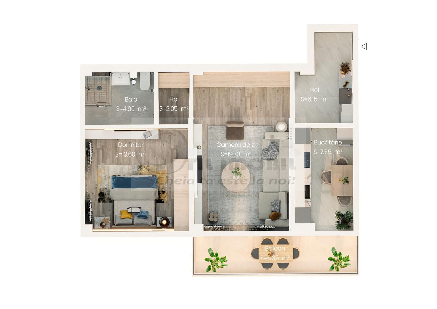 Apartament 2 camere 60mp  - Valea Lupului - Poză 2