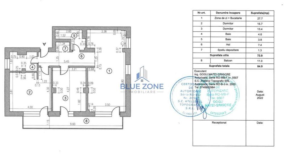 3 camere | Timpuri Noi | Bloc 2022 | 2 băi | Parcare - Poză 9