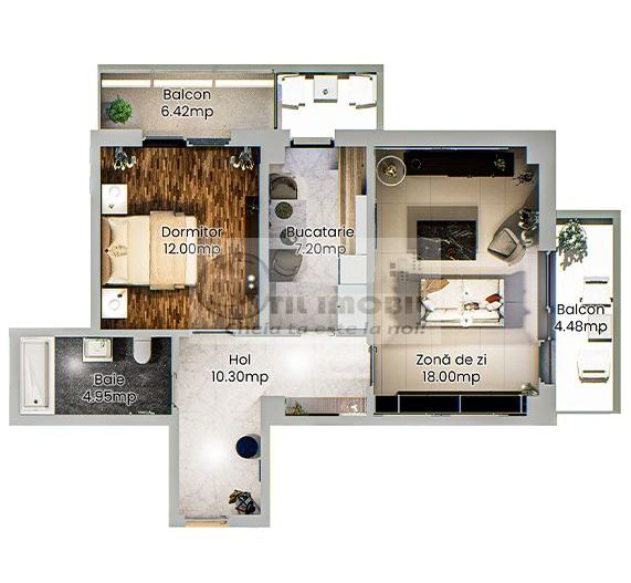 APARTAMENT CU O CAMERA IN MITROPOLIT RESIDENCE - Poză 6