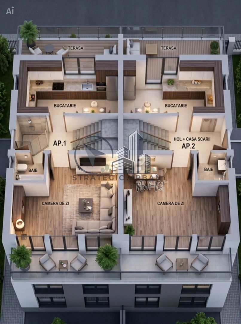 Duplex semifinisat, zona Donath Park - Poză 9