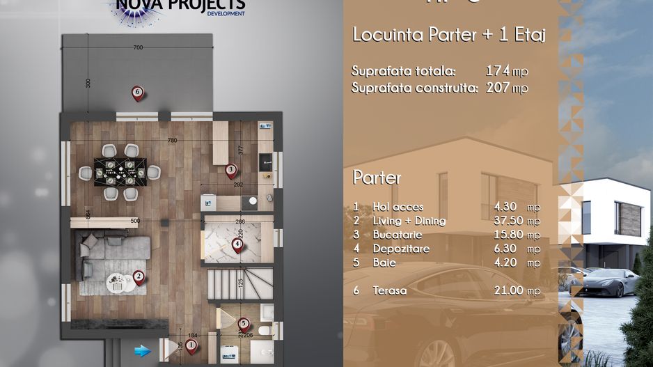 Casa cu HVAC&Pompa de caldura|Ventiloconvectoare |Panouri fotovoltaice - Poză 20