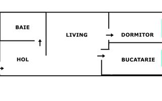 Apartament 2 camere 38,2 mp, etaj 1 – mobilat/utilat Cartier Visoianu - Poză 2