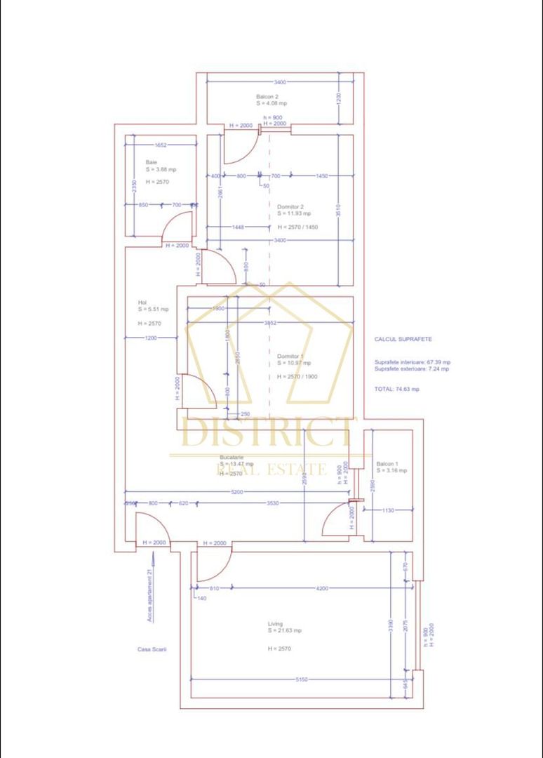 Apartament spatios cu 3 camere | Lipovei | COMISION 0 - Poză 15