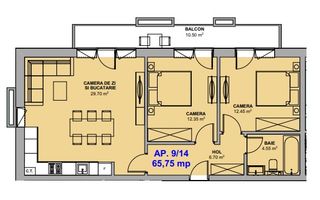 Apartament 3 camere,  Prelungirea Doamna Stanca, Sibiu - Schiță 13