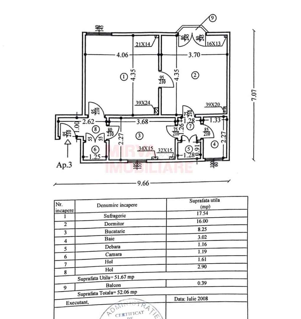 Apartament 2 camere renovat complet | Ultracentral | Vedere Tribunal - Schiță 17