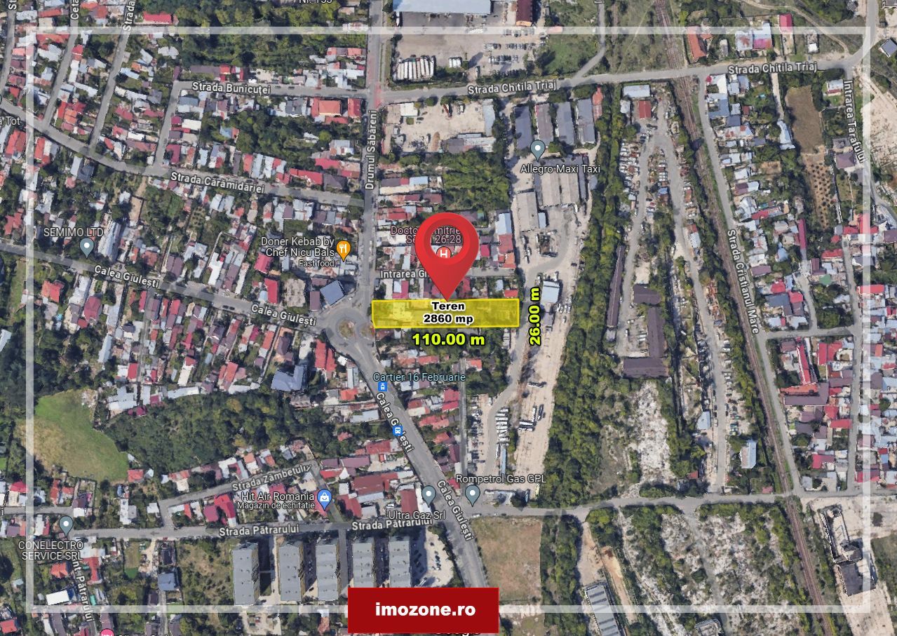 Teren investitii Calea Giulesti 2857 mp, desch. 26 ml, la strada, Comision 0 % - Poză 4
