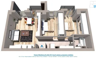 COMISION 0% | Apartament 3 camere | 57,7 mp | Parcare+boxa | Soarelui - Poză 19