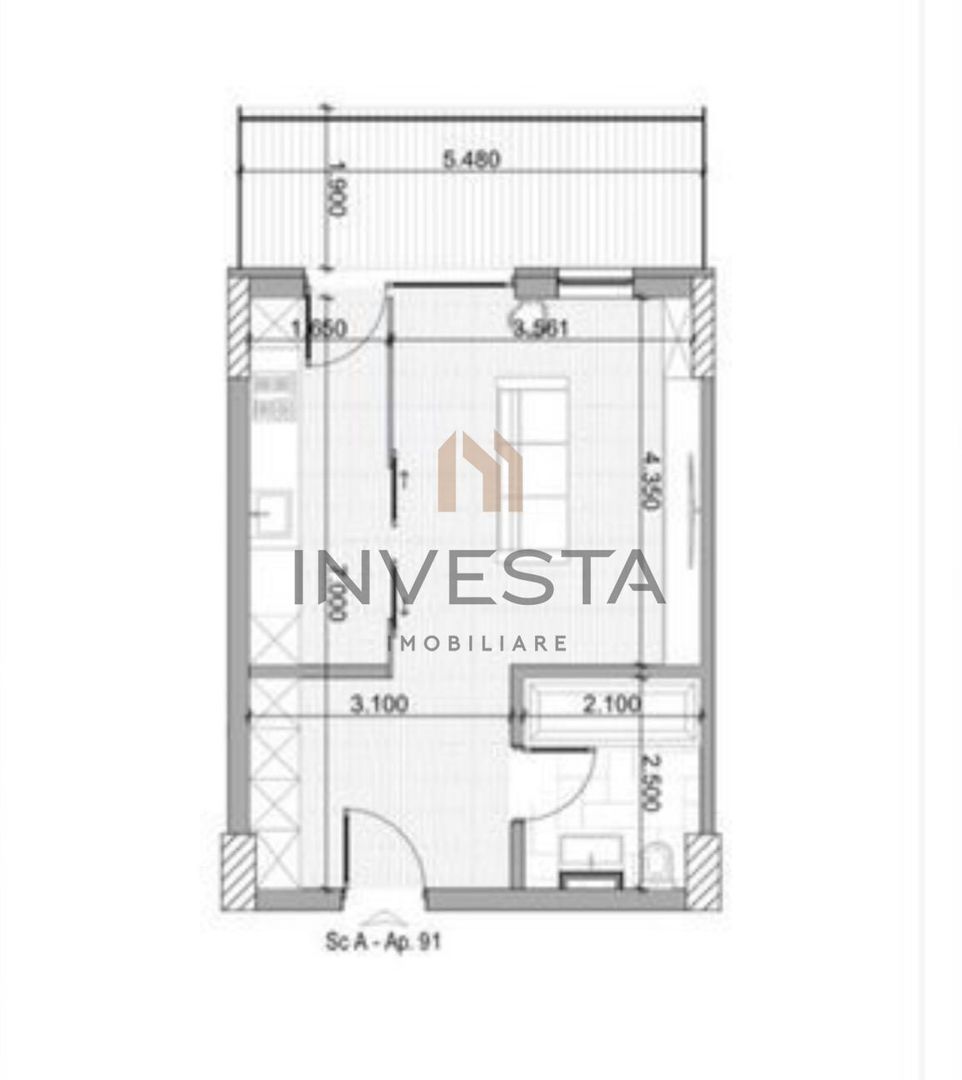 Apartament cu 1 camera in Sopor ! - Schiță 3