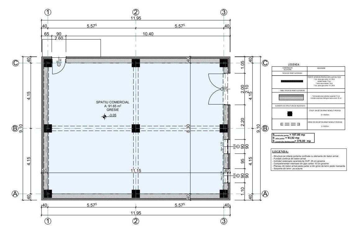 DE INCHIRIAT - Spatiu comercial la DEMISOL, suprafața 94 mp, zona CARTIER. - Poză 9