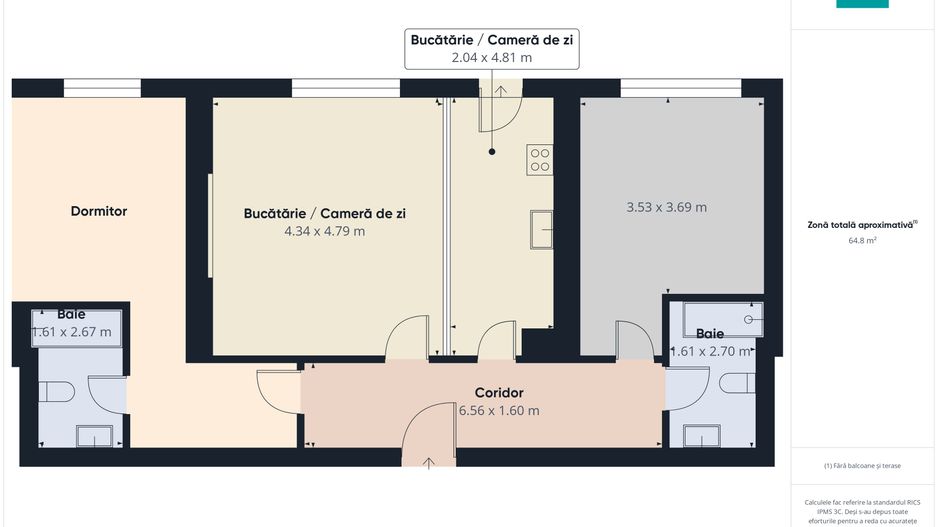Apartament Premium cu 3 camere | Nusco City Faza 2 - Poză 13