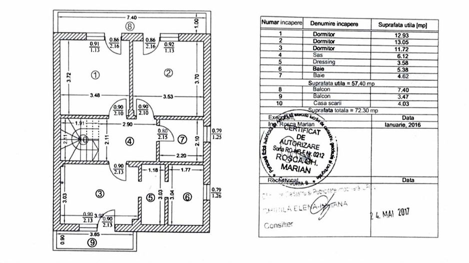 Casa tip duplex, 5 camere, Mogosoaia, P+1+Pod ! - Poză 45