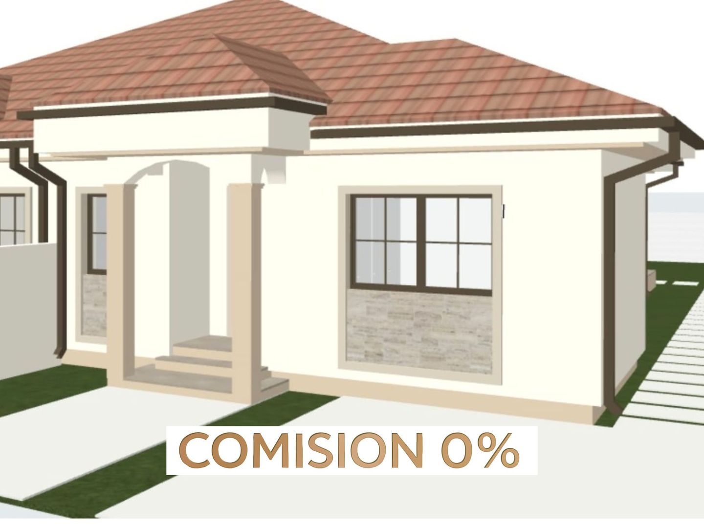 COMISION 0, DUPLEX 3 Cemere, Pe Parter, 75mp, 315 Teren, Lidl. Sacalaz - Poză 1