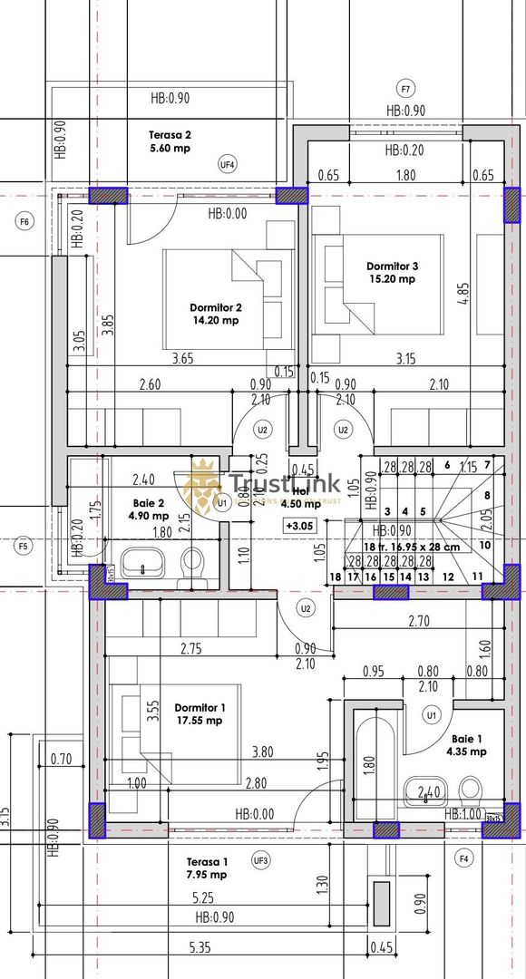 Casă modernă cu 3 dormitoare, curte 250 mp, Popești-Leordeni Ilfov - Schiță 4