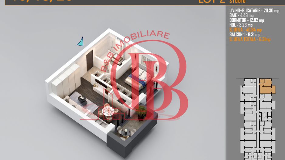 Promo-Ideal Investitie-2 camere-Theodor Pallady Metrou Teclu - Schiță 1