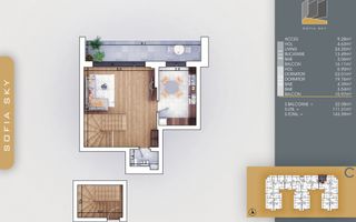 Titan Sector 3 Apartament Duplex 3 camere 700m Metrou Teclu - Schiță 7
