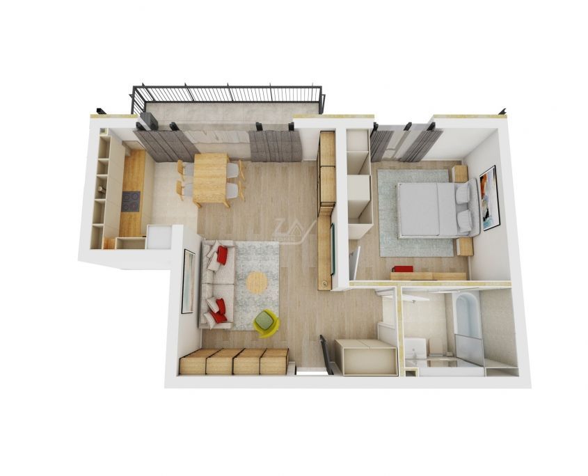 Etaj 1. Lift. Balcon mare. Loc de parcare. - Poză 7