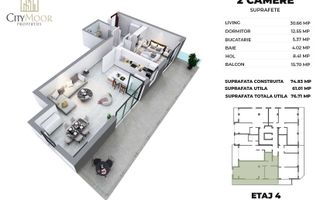 Închiriere Apartament 2 camere Decebal, ansamblu rezidential nou, pretabil birou - Poză 8