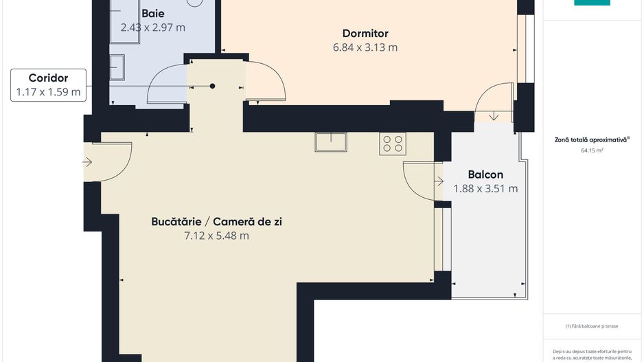 Apartament 2 Camere în Complexul Rezidențial North Area Lake View - Poză 5