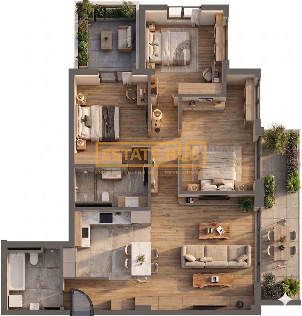 Apartamente 4 camere | Standarde NZEB | Comision 0 - Poză 6