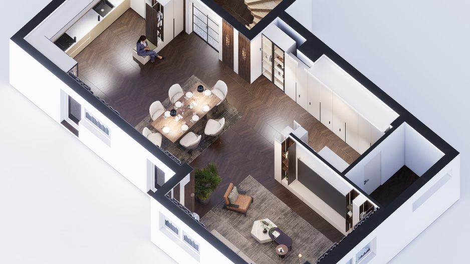 Apartament semifinisat, de Lux, zona semicentrală, 248mp SC, 154mp SU - Poză 1