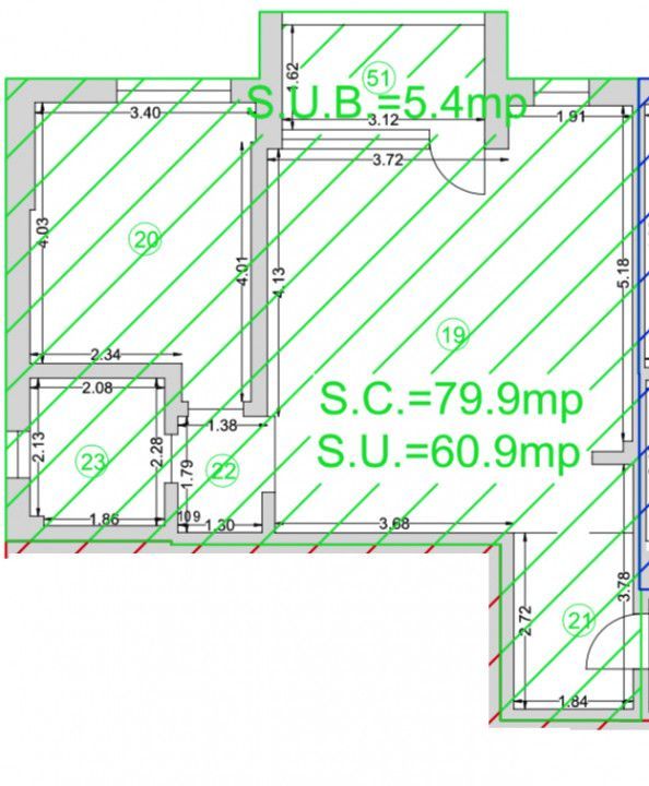 INEL II - COMPLEX PRIMO RESIDENCE - Apartament cu 2 camere situat la etajul 1. - Poză 18
