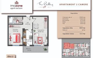 2 camere | Prelungirea Ghencea | 61.41 mp | Etaj 2 | Finalizat | Comision 0% - Poză 1