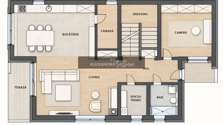 Casa individuala NZEB, 5 camere, 3 bai, finisata, P+ET+POD, Someseni - Poză 5