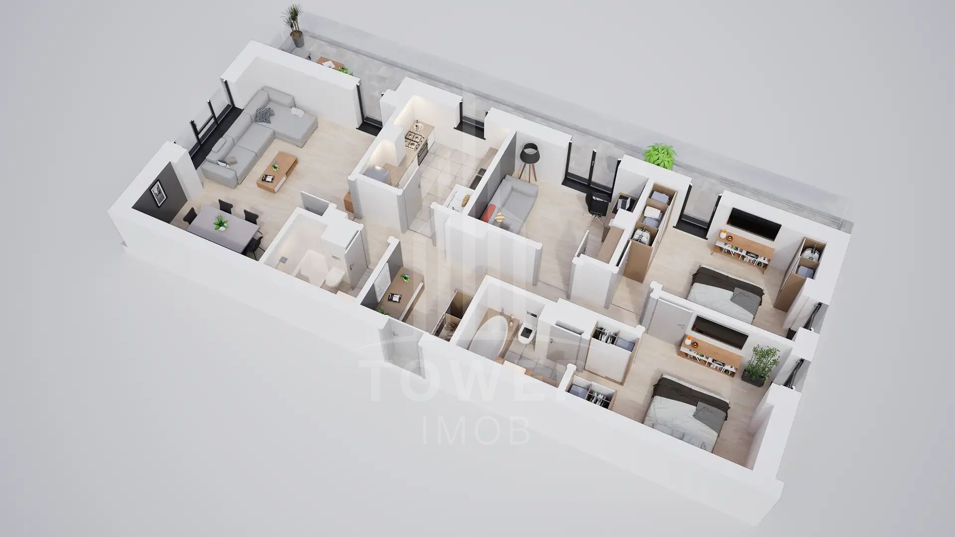 Apartament cu 4 camere, Rate la Dezvoltator pe 7 ani - Poză 1