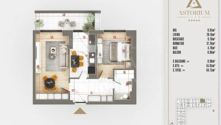 Vânzare, apartament, 2 camere, Astorium Life, București - Poză 3