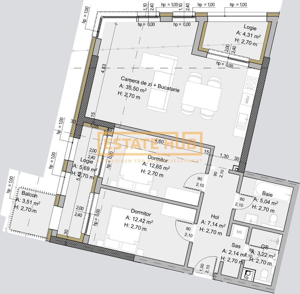 PRESALE Traian 44 | 3 camere premium | 0% comision - Poză 6