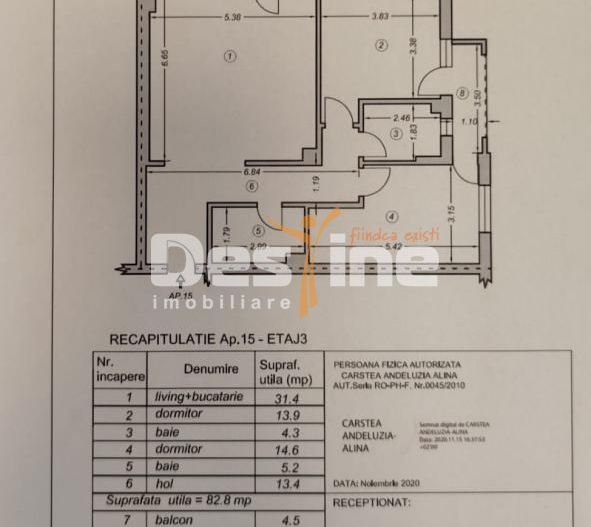 Apartament 3 camere + parcare Albert Meraki  91.3mp St. 2020 - Poză 19