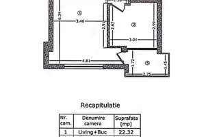 Apartament 2 camere+loc de parcare-Floreasca - Schiță 11