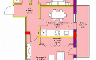 Apartament  2 camere 60mp + Balcon zona Oasului - Poză 1