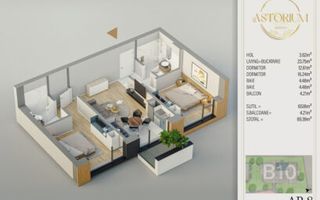 Apartament 3 camere Titan Pallady, UPPER PREMIUM, PISCINA,Stoc limitat - Poză 9