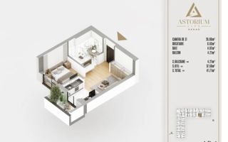 GARSONIERA DUBLA-MOBILATA ETAJ 1 / PROIECT PREMIUM ASTORIUM LIFE! - Poză 4
