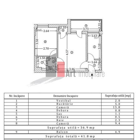 APARTAMENT  DE 2 CAMERE - Poză 8