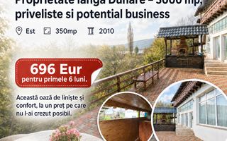 Proprietate langa Dunare – 3000 mp, priveliste si potential business - Poză 1