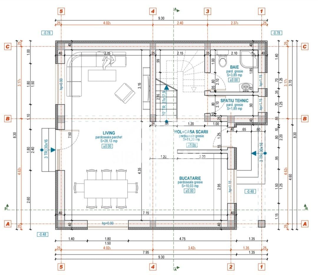 Casa individuala 4 camere, teren mare NOU - Poză 2