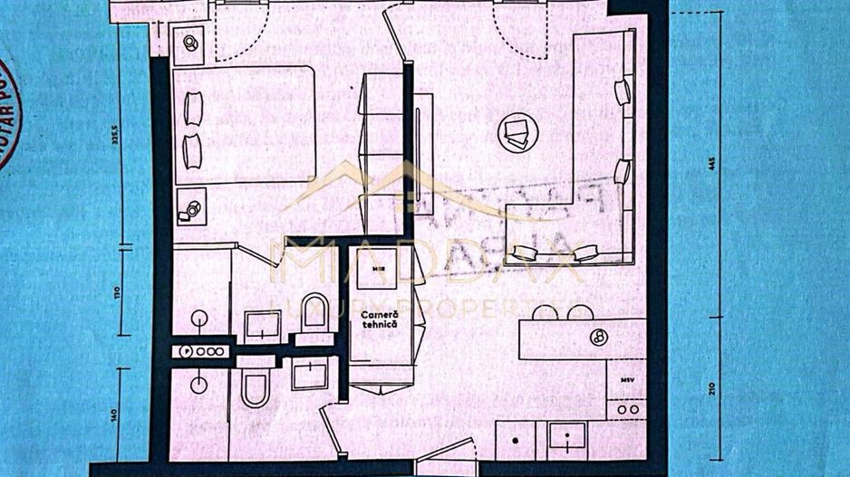 Apartament 2 camere+terasa spatioasa*Vogh Olimp* (la 5 minute de plaja) - Schiță 25