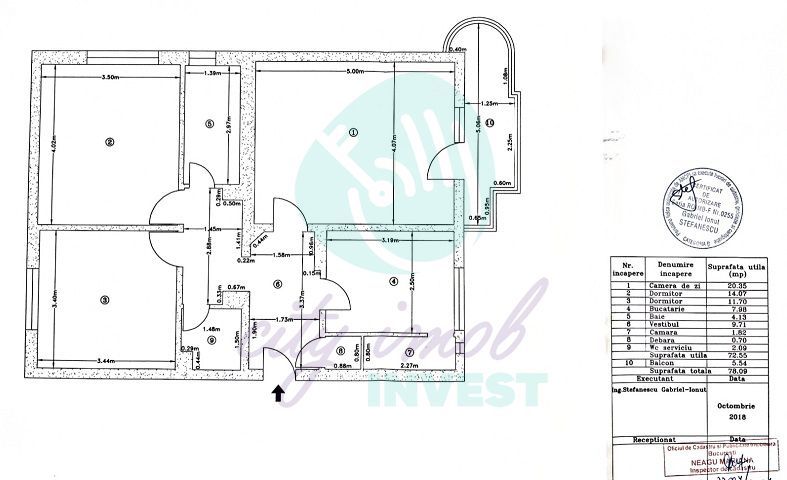 Apartament 3 camere | Plan secundar Bulevardul Unirii – Octavian Goga | 73 mp - Poză 13