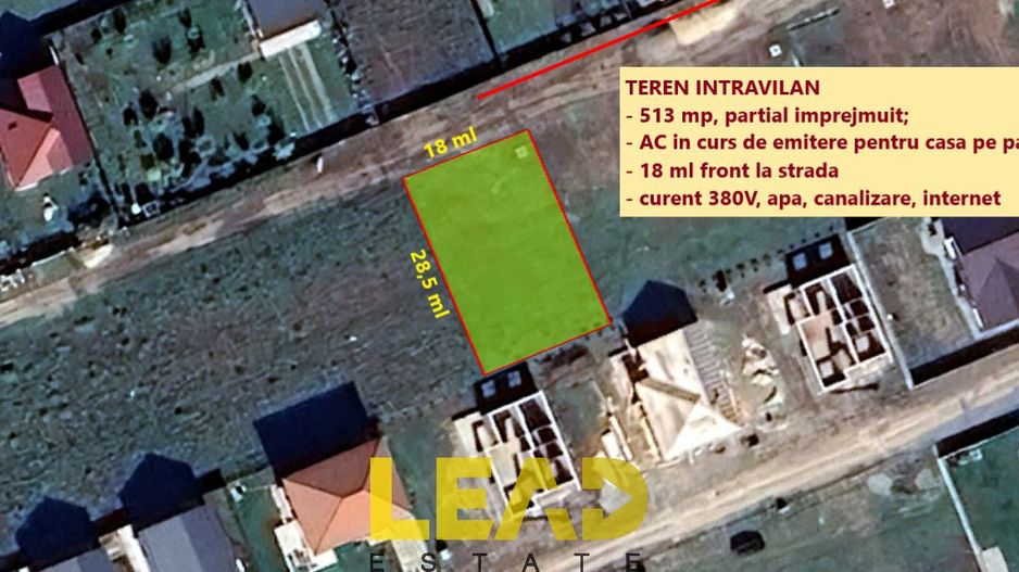 Teren intravilan 513 mp cu Autorizatie de Construire, Sanpetru, str. Catinei - Poză 2