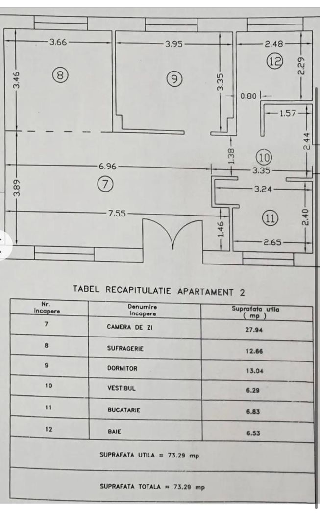 Apartament 3 Camere - Schiță 9