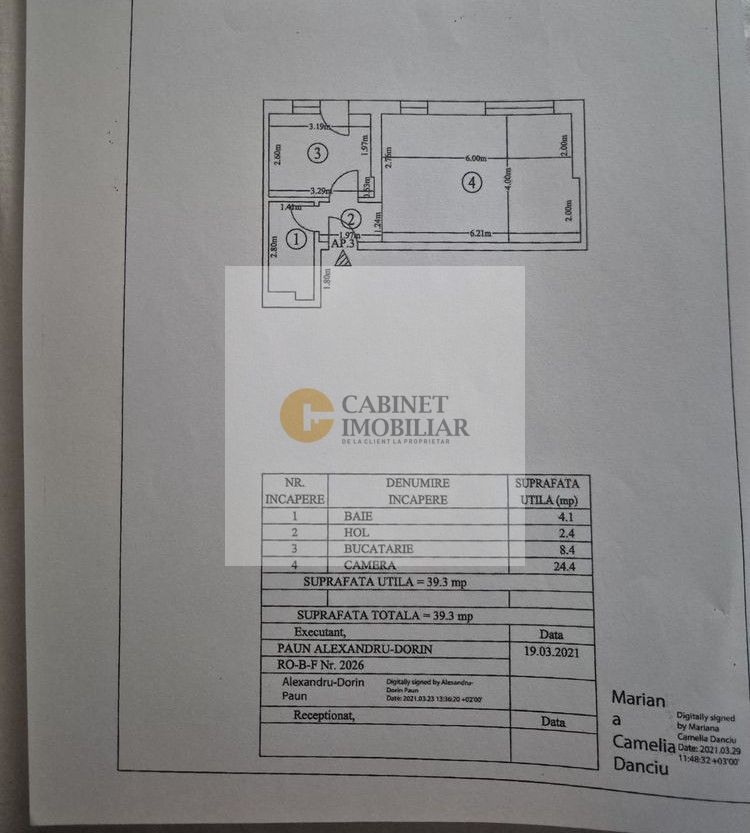 Garsoniera - 40MP | 2021 | Centrala | Parter Inalt | M Gorj la 15 min - Schiță 8