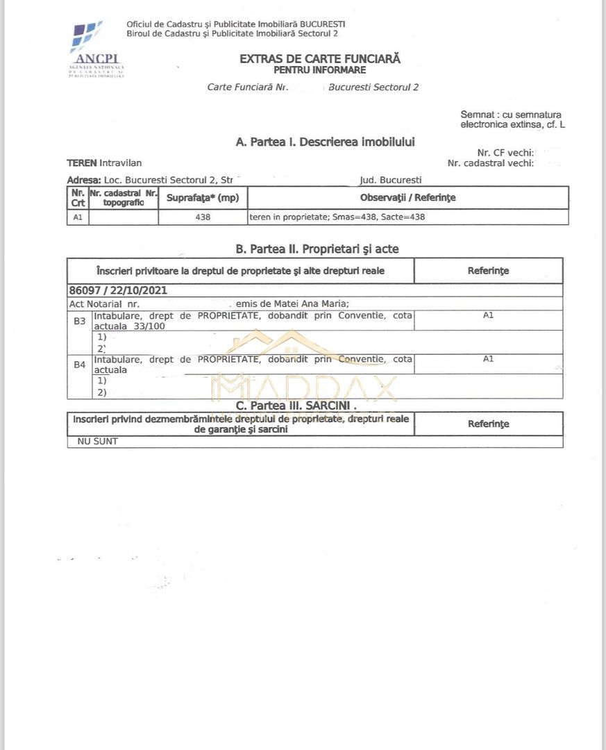 Teren intravilan ***438mp*** / PUD  // Floreasca - Schiță 19