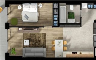 Apartament 2 camere imobil nou  P-ta Abator - Poză 1