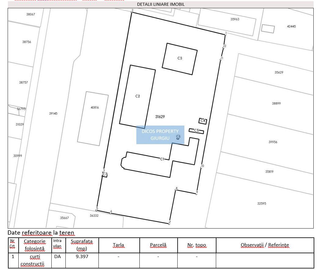 Spațiu administrativ și clădiri birouri + hale de vânzare în Giurgiu, - Poză 1