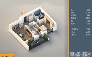 Oferta Lansare 2 camere proiect nou Pallady - Schiță 2