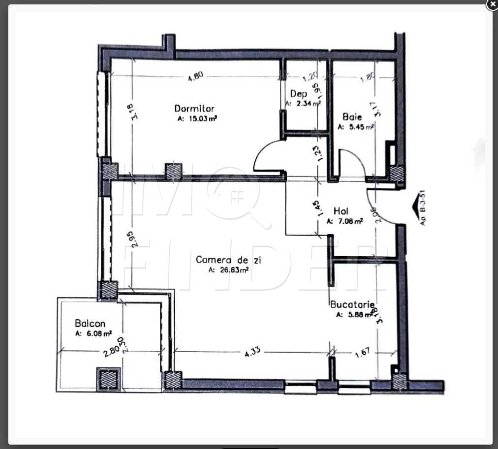 Apartament NOU 2 camere +Parcare  zona Horea - Poză 7