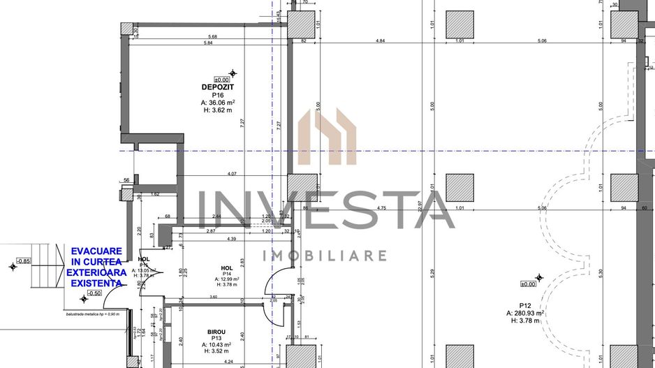 Spatiu Comercial de inchiriat - 356 mp - Zona Kaufland Marasti - Schiță 2