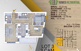 3 camere decomandat, energie proprie - Parcul Teilor - Poză 2